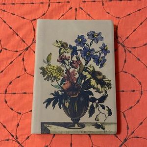 Italian Leather Journal with Floral Design